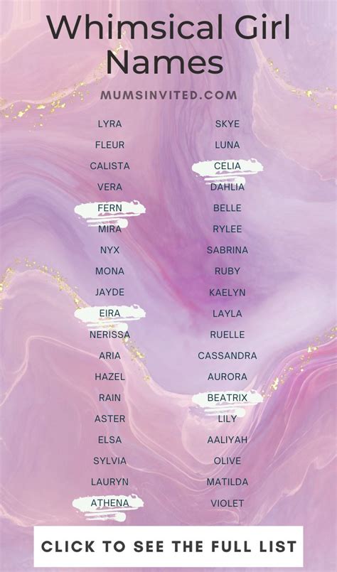 fantasy names for girls|blessed and magical names for girl.